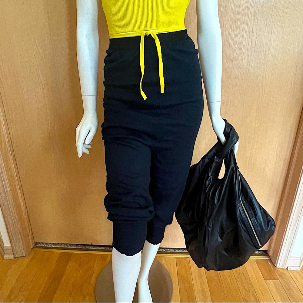 NWOT RICK OWENS Fine Knit Black Jogger Pants - Picture 3 of 7